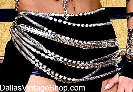 UBBI DUBBI 2026 Outfits: Get "Into the Abyss," Rave & EDM Festival Attire, Chain Belts, Swag Belts & Glamorous Rave Outfits at Dallas Vintage Shop.