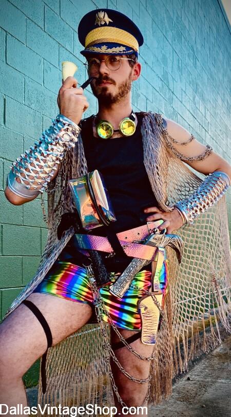 UBBI DUBBI COSTUMES: Rave & EDM Captain Nemo: Killer 'Into the Abyss" Outfits, Fishnet Rave Attire, Nautical EDM Outfits, Unique Concepts, Best Rave & EDM Attire & Accessories in TEXAS.