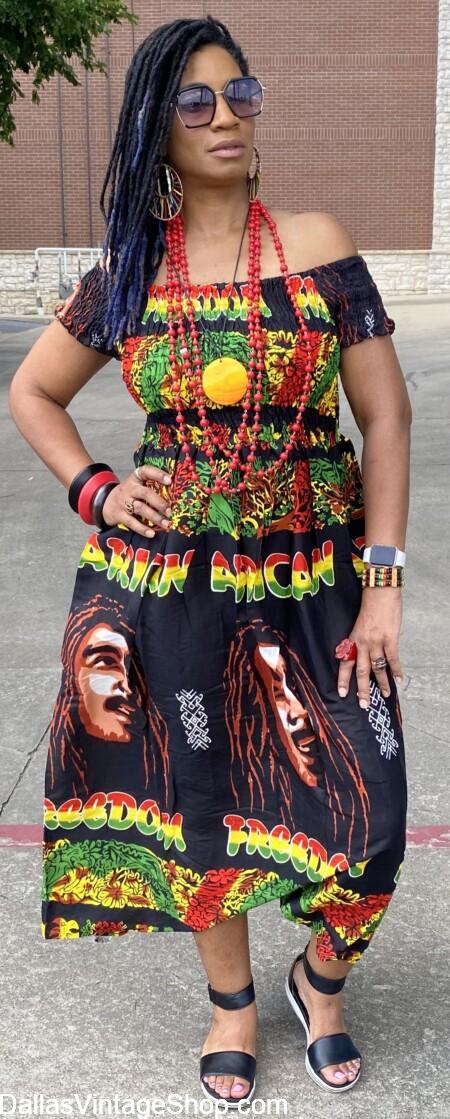 BOB MARLEY RASTAFARIAN ATTIRE: Get this Gorgeous Bob Marley Dress, Jewelry & Rasta Accessories at Dallas Vintage Shop. BOB MARLEY RASTAFARIAN ATTIRE: Get this Gorgeous Bob Marley Dress, Jewelry & Rasta Accessories at Dallas Vintage Shop.