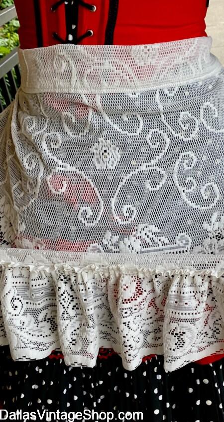 Polka Festival Aprons, Dresses & Complete Costumes are in stock at Dallas Vintage Shop.