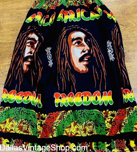 BOB MARLEY RASTAFARIAN ATTIRE: Shown here is a Close Up View of our Bob Marley Print Dress; It's Fabulous. We have it in stock at Dallas Vintage Shop. BOB MARLEY RASTAFARIAN ATTIRE: This is a Close Up View of our Bob Marley Print Dress; It's Fabulous. We have it in stock at Dallas Vintage Shop.