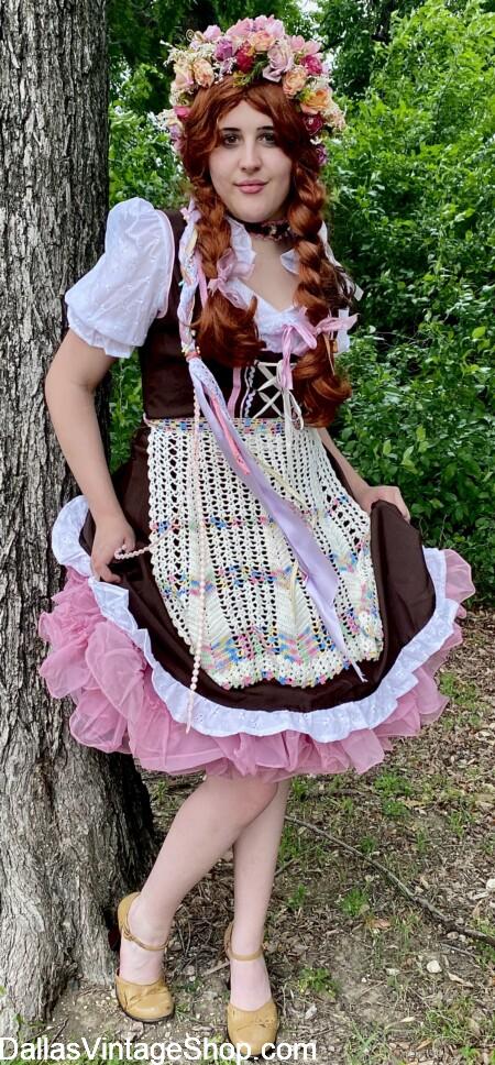 Polka Festival Costumes: Get Polka Dresses, Aprons, Petticoats & Hair Accessories at Dallas Vintage Shop.