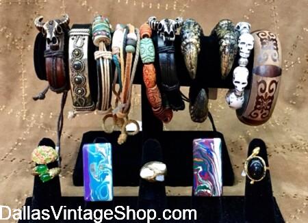 JUNETEENTH AFRICAN MOTIF FASHIONS: We have a Huge Collection of African & Tribal Jewelry, Bracelets & Rings that will go nicely with your Juneteenth, Kwanza & Black History Outfits from Dallas Vintage Shop.