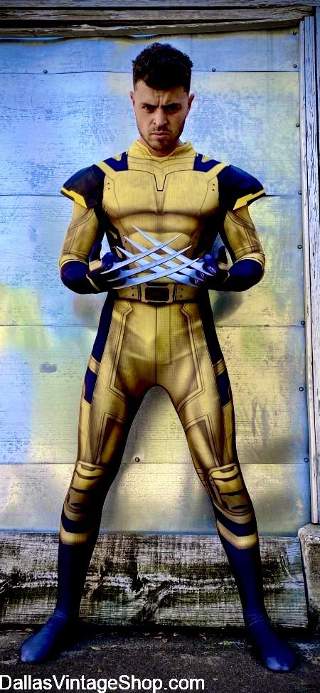 COMCPALOOZA 2026: Event Update: Get MEN'S COSTUME IDEAS, like this WOLVERINE, Comic Character Costume, shown here from Dallas Vintage Shop. COMCPALOOZA 2026: Event Update: Get MEN'S COSTUME IDEAS, WOLVERINE, Comic Characters.