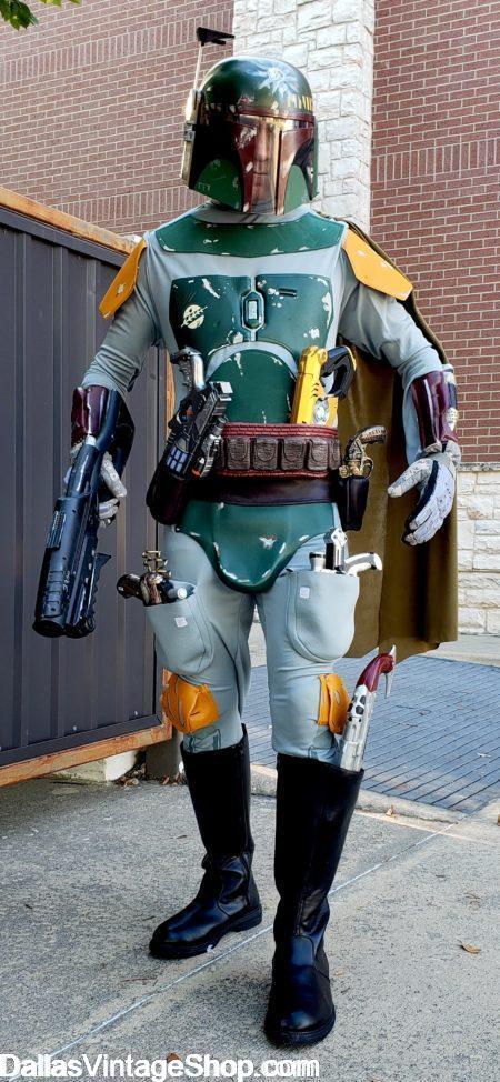 STAR WARS CHARACTERS: Get this Boba Fett, Bounty Hunter Quality Costume and All Star War Characters at Dallas Vintage Shop.