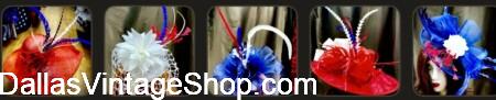 CHOOSE FROM OUR PATRIOTIC AMERICA 250 LADIES HATS: & FASCINATOR COLLECTION at DVS