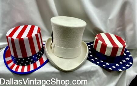 MEN'S PATRIOTIC HATS ARE UNLIMITED at Dallas Vintage Shop. MEN'S PATRIOTIC HATS ARE UNLIMITED at Dallas Vintage Shop.