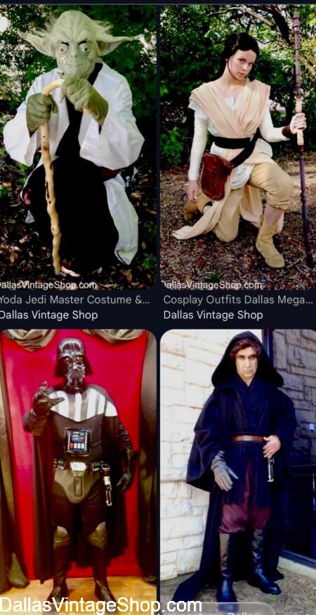 REBEL SCUM CONVENTION 2026 Get Updates HERE: Aug 7 -9, 2026. Get Star Wars Heroes & Villains; Yoda, Rey, Darth Vader & Anakin Costumes at Dallas Vintage Shop.
