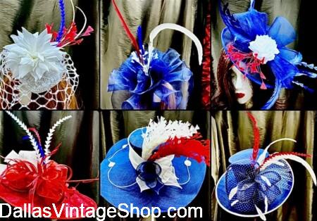 AMERICA 250: Shown here is only 6 from our unlimited selection of Patriotic Ladies Hat & Fascinator Collection. Dallas Vintage Shop also has Unlimited Historical Characters & Crazy 4th of July Costumes. AMERICA 250 Patriotic Ladies Patriotic Hat & Fascinator Collection from Dallas Vintage Shop. We also have Unlimited Historical Characters & Crazy 4th of July Costumes.