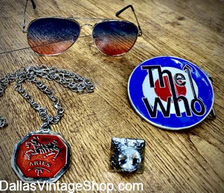 America 250 Groovy Outfits: Here we show some 70's Patriotic Groovy Guy Jewelry, Signs of the Zodiac Medallion Necklaces, Rock Band Buckles & Eagle Necklaces. Plus other Wild & Crazy Costumes & Accessories Ideas at Dallas Vintage Shop. America 250 Groovy Outfits: Get 70's Patriotic Groovy Guy Jewelry, Signs of the Zodiac Medallion Necklaces, Rock Band Buckles & Eagle Necklaces. Plus other Wild & Crazy Costumes & Accessories Ideas at Dallas Vintage Shop.