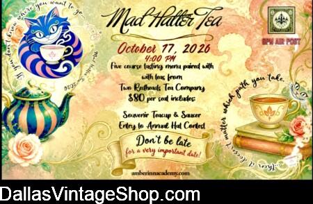 STEAMPUNK NOVEMBER INFO: 2026:Mad Hatter's Tea: Get Event Details, Costumes & Steampunk Mad Hatter's Tea Hats & Ideas from Dallas Vintage Shop. STEAMPUNK NOVEMBER INFO: 2026:Mad Hatter's Tea: Get Event Details, Costumes & Steampunk Mad Hatter's Tea Hats & Ideas from Dallas Vintage Shop.