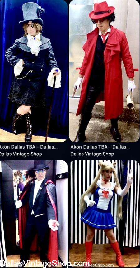 ANIME NORTH TEXAS POPULAR ANIME CHARACTERS; We list Costume Rules HERE. Also, Shown here is our Coffee, Cowboy Bebop, Sailor Moon, Alucard Hellsing, Link Legend of Zelda, Ciel Phantomhive, Mamoru Chiba & Characters from BioShock, Fallout & more from Dallas Vintage Shop. ANIME NORTH TEXAS POPULAR ANIME CHARACTERS; See our Coffee, Cowboy Bebop, Sailor Moon, Alucard Hellsing, Link Legend of Zelda, Ciel Phantomhive, Mamoru Chiba & Characters from BioShock, Fallout & more at Dallas Vintage Shop.