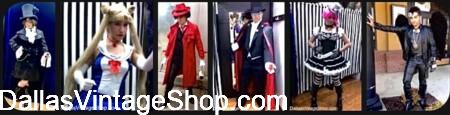 ANIME NORTH TEXAS We List Costume Rules I Details for this ANIME EVENT & OTHER POPULAR ANIME CONVENTIONS across North Texas. Shown here is a few of the Costumes we keep in stock all year round at Dallas Vintage Shop.. ANIME NORTH TEXAS We have info THIS ANIME EVENT & OTHER POPULAR ANIME CONVENTIONS across North Texas. Here is a few of the Costumes we have in stock all year round at Dallas Vintage Shop..