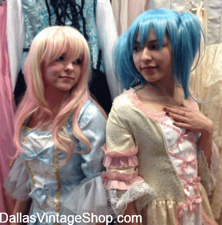 NORTH TEXAS ANIME COSTUMES: Shown here are a few Wigs from our Unlimited Manga & Anime Wig Collection at Dallas Vintage Shop. NORTH TEXAS ANIME COSTUMES: We have Unlimited Manga & Anime Wigs at Dallas Vintage Shop.