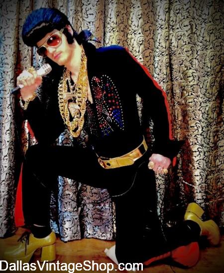 ELVIS PRESLEY OUTFITS: Get Concert & Movie Character Costumes at Dallas Vintage Shop.