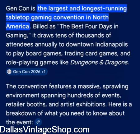 WHAT IS GEN CON 2026? Shown here are the DETAILS & BEST COSTUME IDEAS from Dallas Vintage Shop. WHAT IS GEN CON 2026? Get the DETAILS & BEST COSTUME IDEAS at Dallas Vintage Shop.