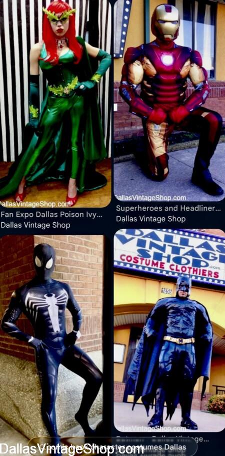 FAN EXPO 2026 DALLAS Get SCHEDULES, WEBSITE LINKS, TICKETS & INFO. We have the Costume Rules & Killer Costumes, like the ones shown here; Poison Ivey, Iron Man, Dark Spiderman & Batman. These Outfits and al lot more are at Dallas Vintage Shop. FAN EXPO 2026 DALLAS Get SCHEDULES, WEBSITE LINKS, TICKETS & INFO. We have the Costume Rules & Killer Costumes like Poison Ivey, Iron Man, Dark Spiderman & Batman Outfits at Dallas Vintage Shop.