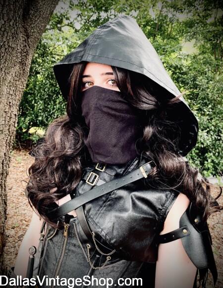 D&D COSTUMES: Rogue Assassin. All Details Matter. Shown here is one or our OC Rogue Assassin (Hooded Top) Supreme Quality Costume. Nobody has more LARP ATTIRE for D&D, Pathfinder & more. Get TTRPG & LARP Gear at Dallas Vintage Shop. D&D COSTUMES: Rogue Assassin. All Details Matter. Here is one or our OC Rogue Assassin (Hooded Top) Supreme Quality Costume from Dallas Vintage Shopl