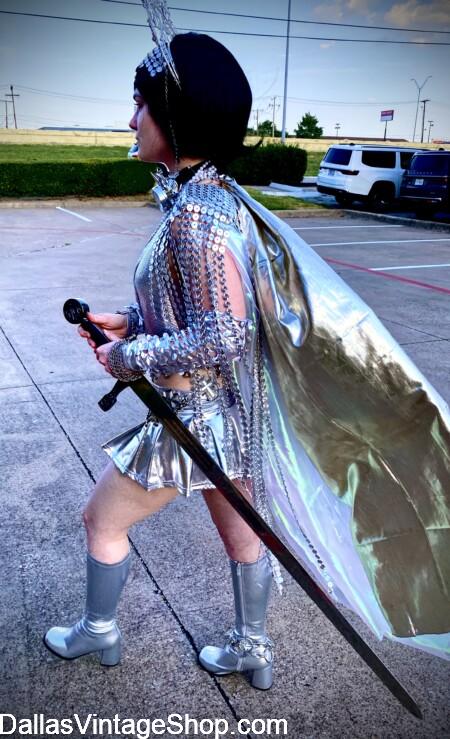 DUNGEONS & DRAGONS DETAILED COSTUMES: This 'Paladin of Light' Character, inspired by our JOAN OF ARCH, Etherial, Fantasy Costume, and others, are available at Dallas Vintage Shop.