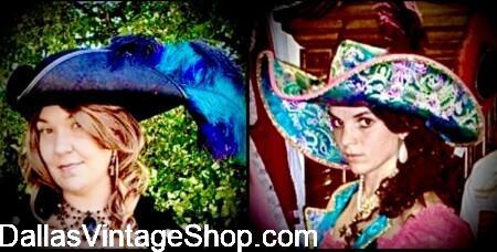 PRETTY PIRATE LADY HATS: Get Glamorous, Detailed or Embellished Hats for any Pirate Lady Characters Imaginable from Dallas Vintage Shop.