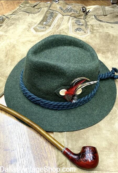 OKTOBERFEST PROPER HATS & Quality Leather, Suede & Costume Quality Outfits. GET Alpine, Bavarian, & Tyrolean Oktoberfest Hats & Attire from Dallas Vintage Shop.