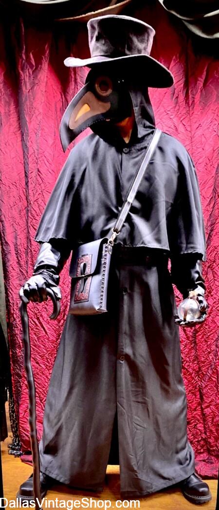 HALLOWEEN BOYS COSTUMES: Plague Doctors, Executioners, Medieval Assassins, Weapons, Masks, Cloaks, Accessories & Embellishments. Get Adult Quality, ADAPTED for Boys at Dallas Vintage Shop.