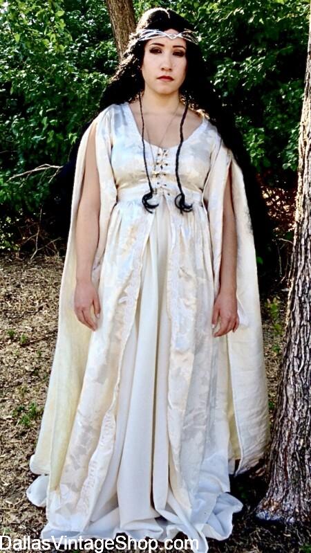 CELTIC FESTIVAL FEMALE WIZARDS, GROVE PRIESTESSES & GUARDIANS: Get Elaborate CELTIC Druid Outfits for Ladies & men at Dallas Vintage Shop.